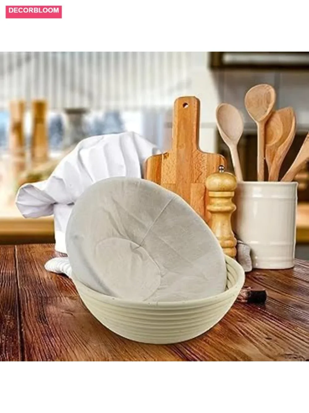 Cotton Flax Bread Proofing Basket Liners 9 inch Set of 2 Reusable